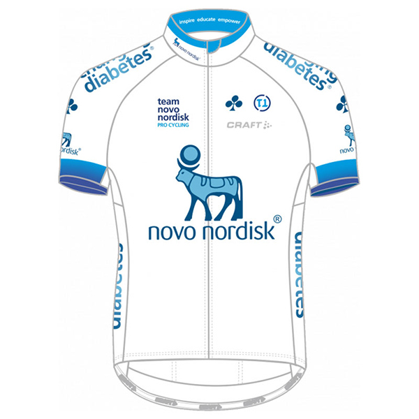 2017 Maglia Novo Nordisk bianco